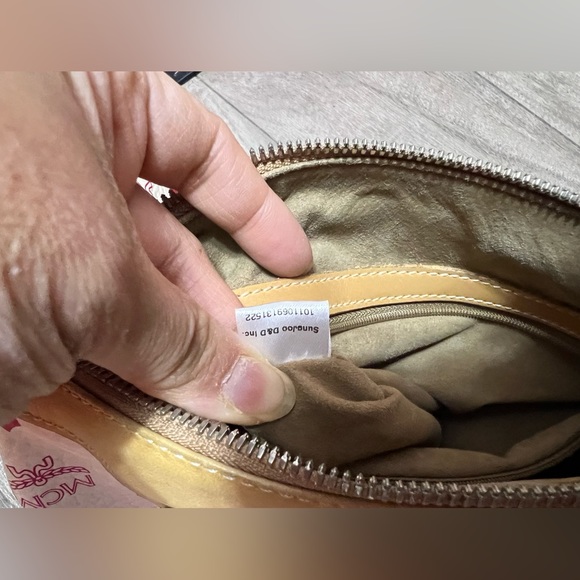 Authentic MCM Vachetta Tan White Monogram - Picture 8 of 10